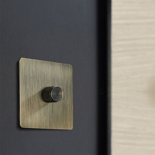 LIWBET Retro style Bronze Color 1 gang / 2 gang/ 3 gang / 4 gang 2 way light switch and stainless steel panel toggle lamp switch and wall socket