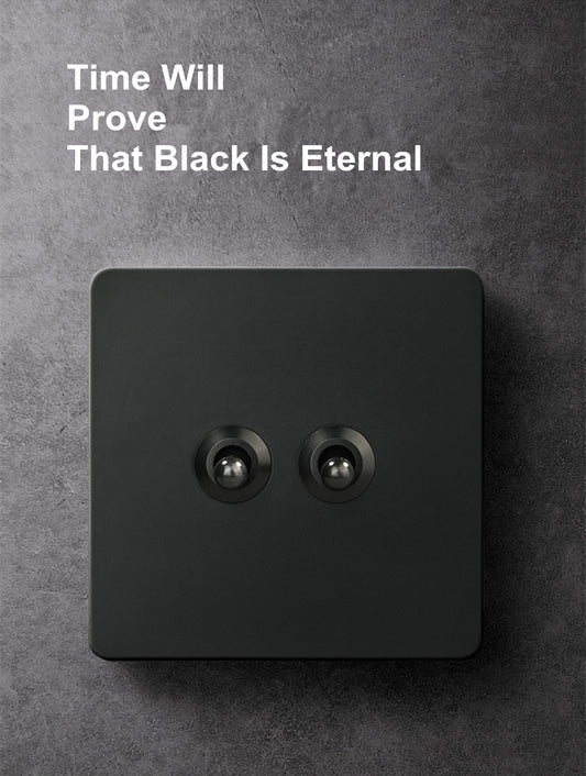 LIWBET Retro style 1 gang / 2 gang/ 3 gang / 4 gang 2 way light switch and stainless steel panel toggle lamp switch and wall socket