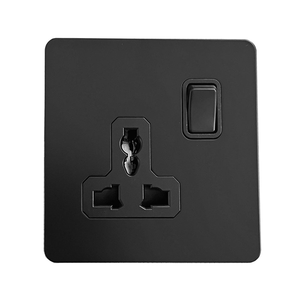 LIWBET Retro style 1 gang / 2 gang/ 3 gang / 4 gang  2 way light switch and stainless steel panel white toggle lamp switch and wall socket