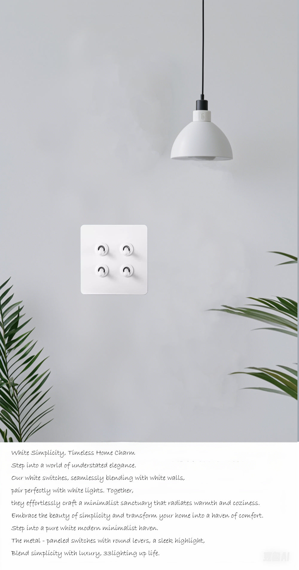 LIWBET Retro style 1 gang / 2 gang/ 3 gang / 4 gang  2 way light switch and white stainless steel panel toggle lamp switch and wall socket