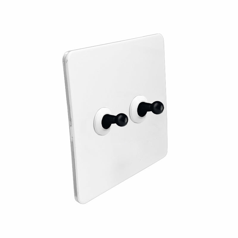 LIWBET White Color Lamp Switch and Retro style 1 Gang / 2 Gang / 3 Gang / 4 Gang light switch with Socket