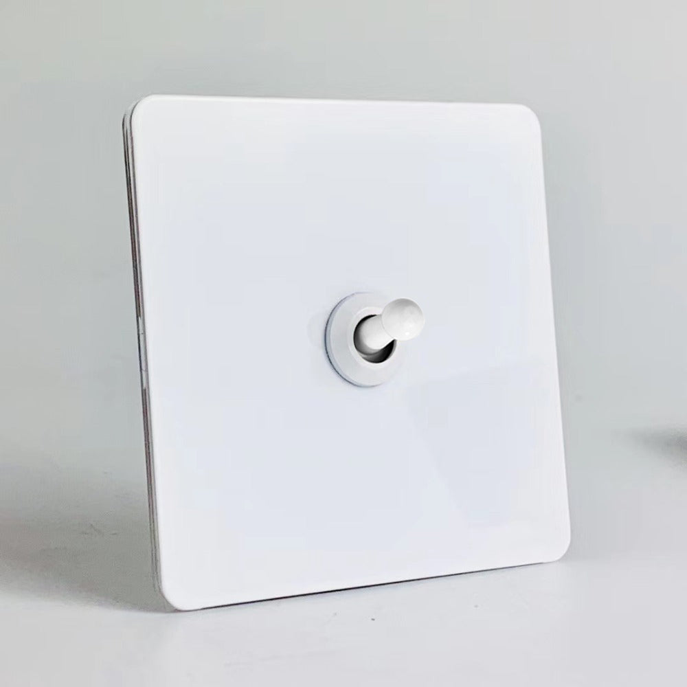 LIWBET Retro style white Color 1 gang / 2 gang/ 3 gang / 4 gang  2 way light switch and stainless steel panel toggle lamp switch and wall socket