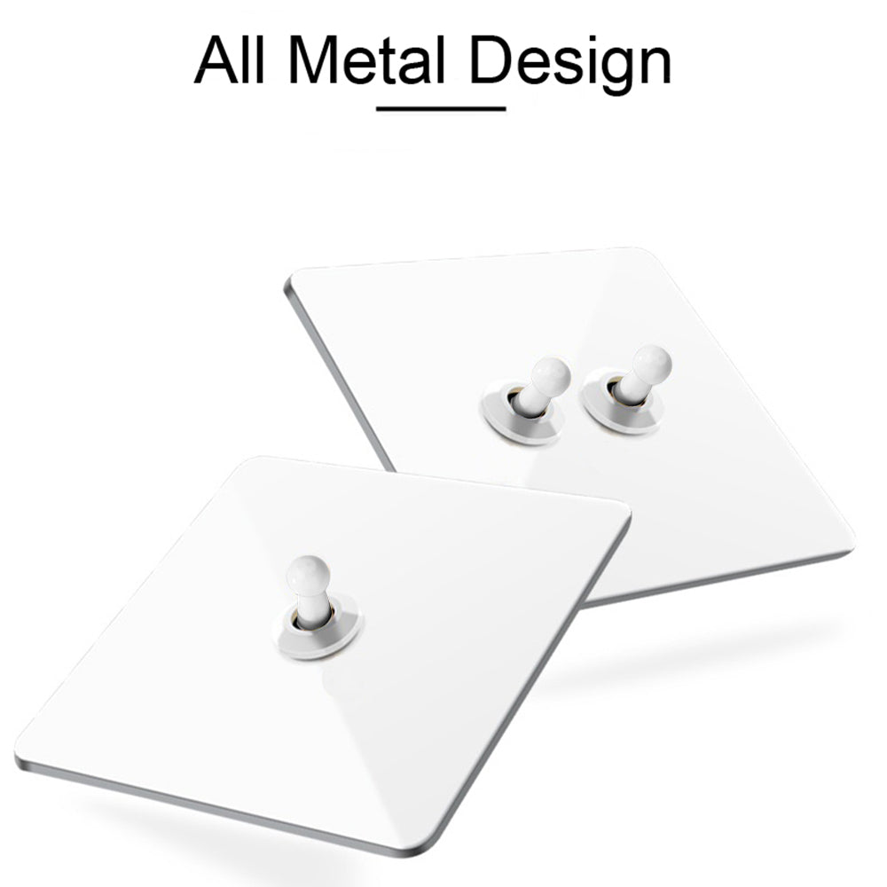LIWBET Retro style white Color 1 gang / 2 gang/ 3 gang / 4 gang  2 way light switch and stainless steel panel toggle lamp switch and wall socket