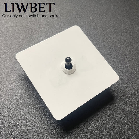 LIWBET White Color Lamp Switch and Retro style 1 Gang / 2 Gang / 3 Gang / 4 Gang light switch with Socket