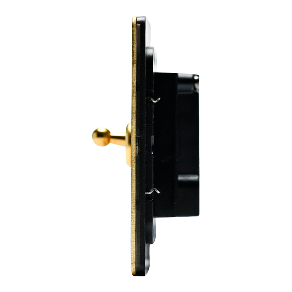 LIWBET Retro style Gold Color 1 gang / 2 gang/ 3 gang / 4 gang  2 way light switch and stainless steel panel toggle lamp switch and wall socket