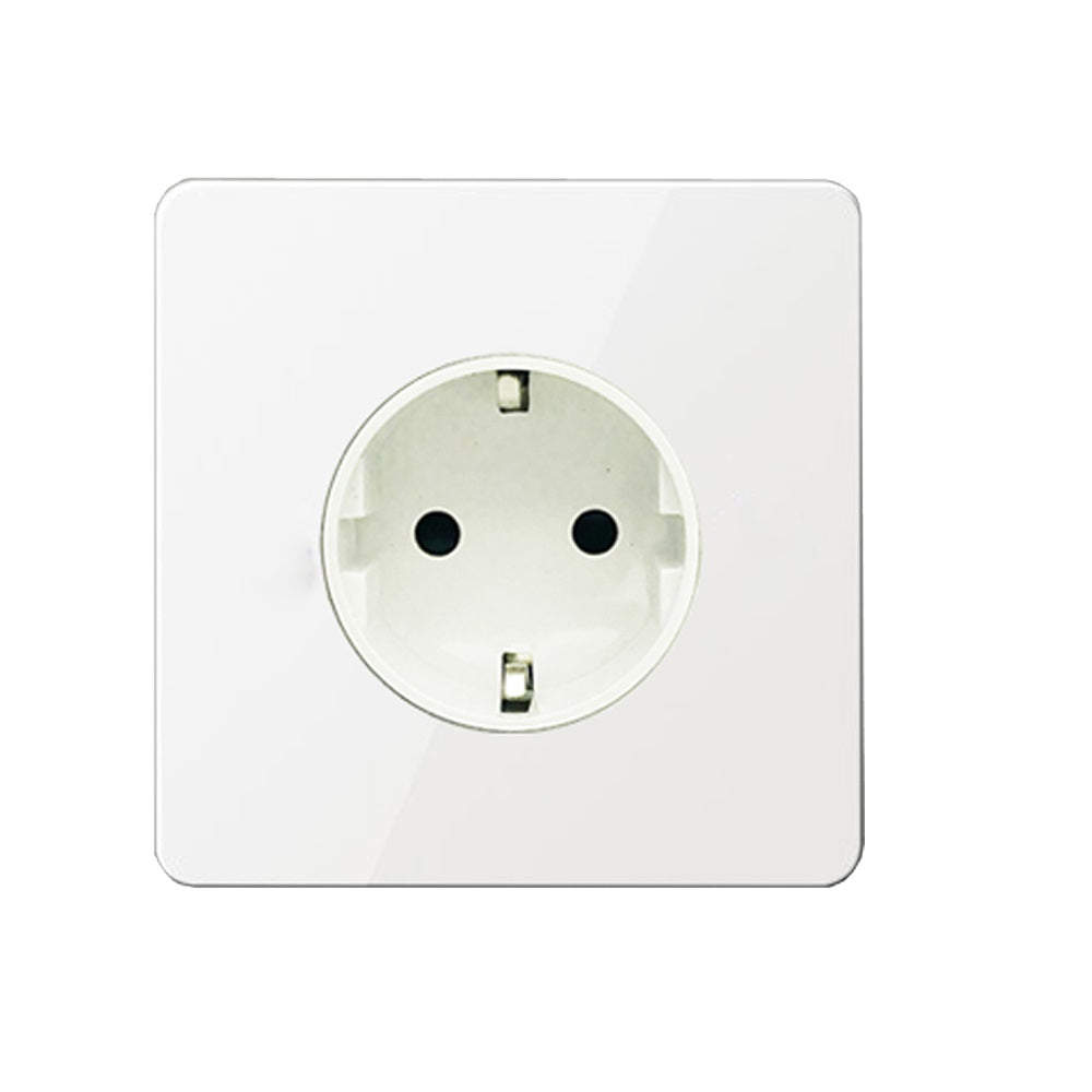 LIWBET Retro style 1 gang / 2 gang/ 3 gang / 4 gang  2 way light switch and white stainless steel panel toggle lamp switch and wall socket