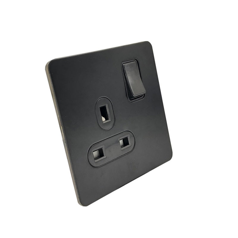 LIWBET Retro style 1 gang / 2 gang/ 3 gang / 4 gang  2 way light switch and stainless steel panel Gold toggle lamp switch and wall socket