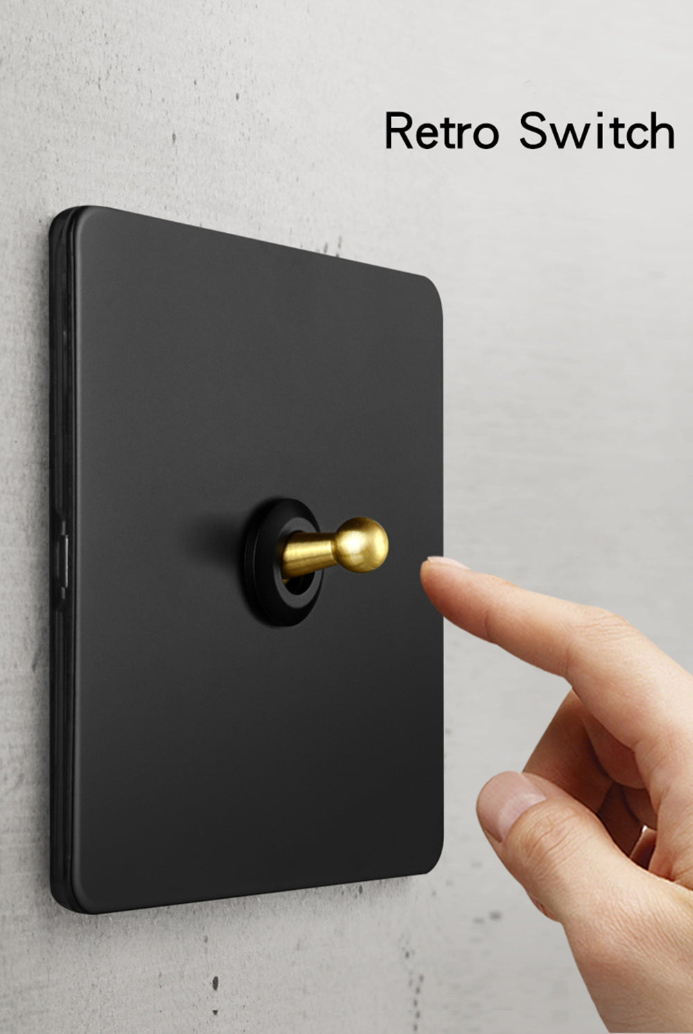 LIWBET Retro style 1 gang / 2 gang/ 3 gang / 4 gang  2 way light switch and stainless steel panel Gold toggle lamp switch and wall socket