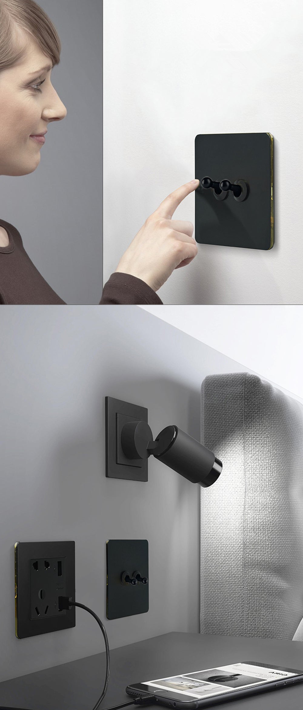 LIWBET Retro style 1 gang / 2 gang/ 3 gang / 4 gang  2 way light switch and stainless steel panel Gold toggle lamp switch and wall socket