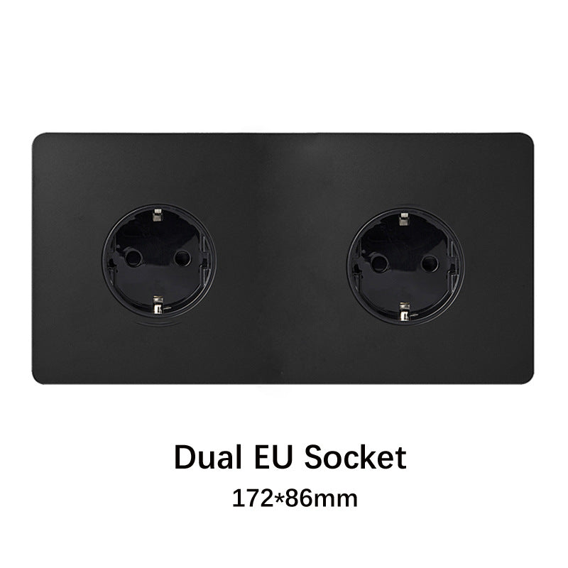 LIWBET Retro style 1 gang / 2 gang/ 3 gang / 4 gang  2 way light switch and stainless steel panel Gold toggle lamp switch and wall socket