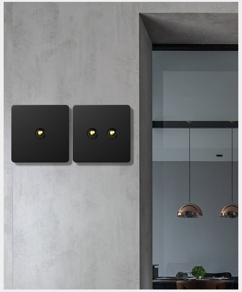 LIWBET Retro style 1 gang / 2 gang/ 3 gang / 4 gang  2 way light switch and stainless steel panel Gold toggle lamp switch and wall socket