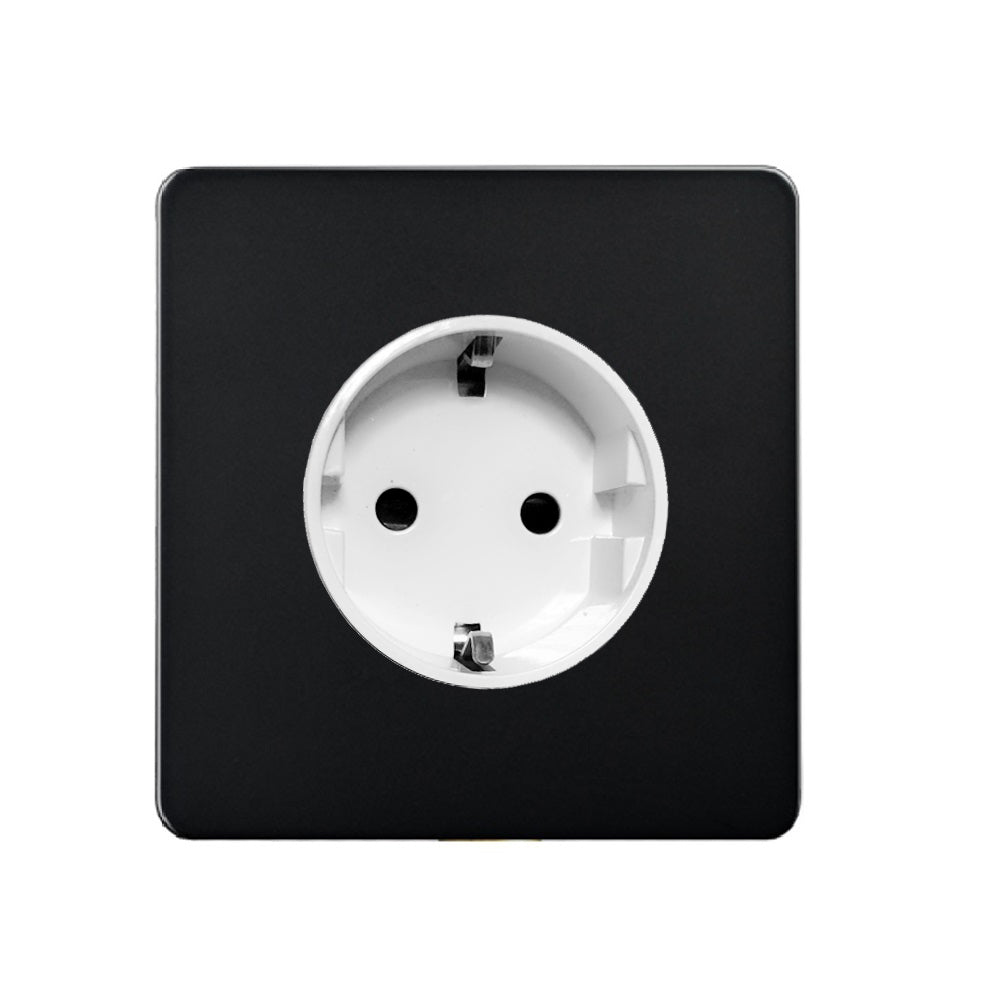 LIWBET Retro style 1 gang / 2 gang/ 3 gang / 4 gang  2 way light switch and stainless steel panel white toggle lamp switch and wall socket